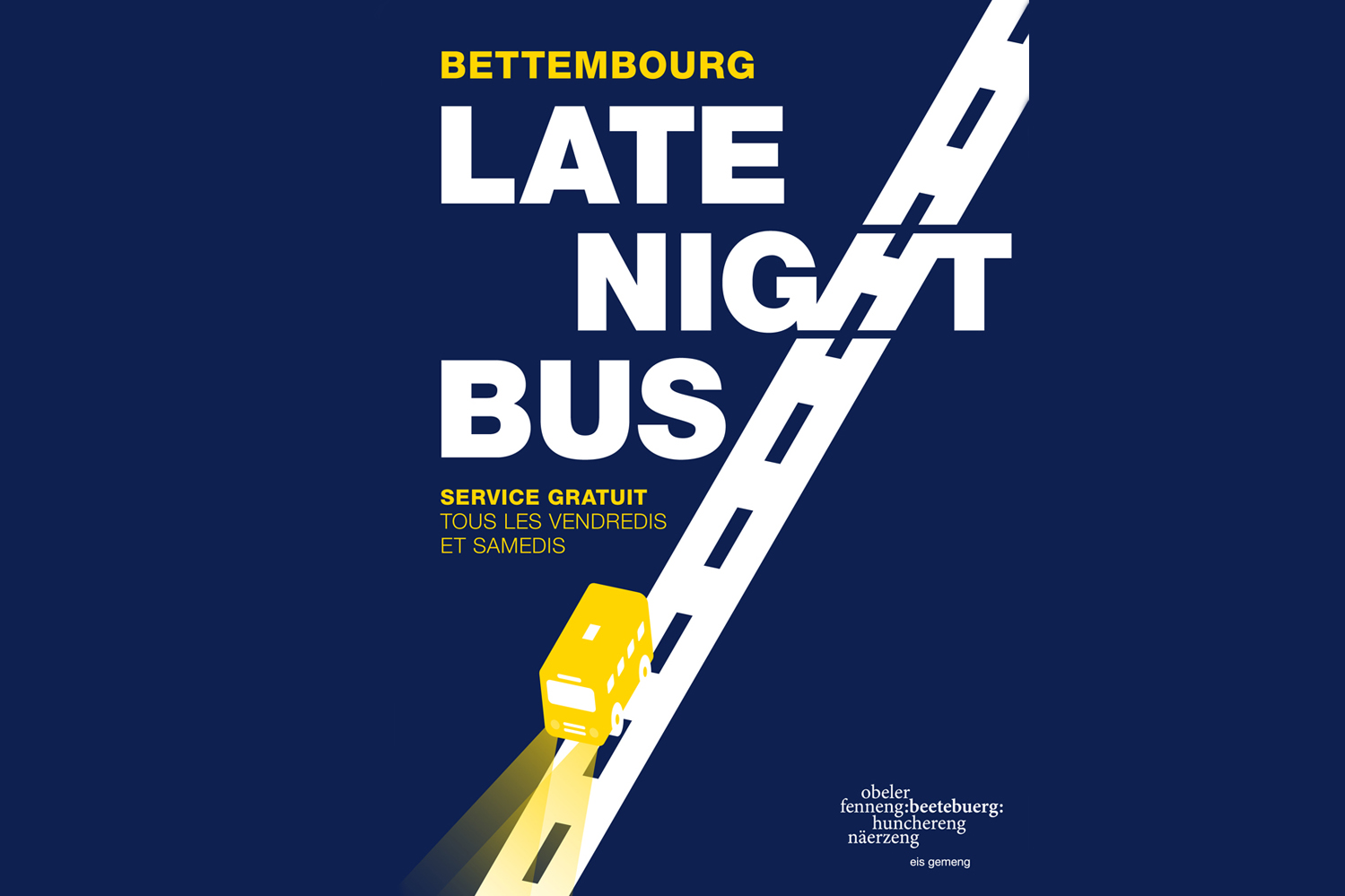 Late Night Bus | Changement d'arrêt au Kirchberg à partir du 27.10.2023