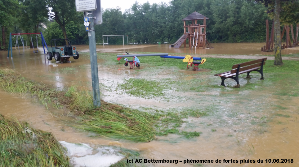 AC Bettembourg – phénomène de fortes pluies du 10.06.2018