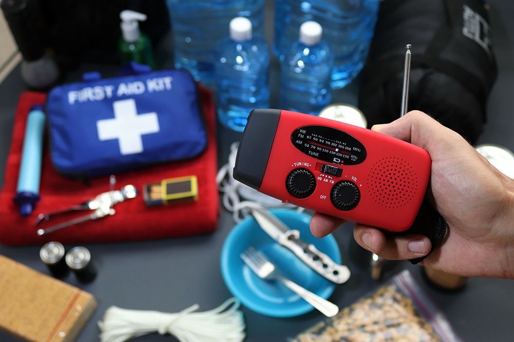 Disaster management includes preparing a disaster kit that can b