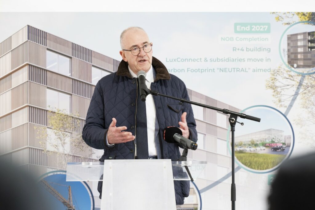 Luxconnect, Pose de la première pierre, Photo: Ann Sophie Lindström