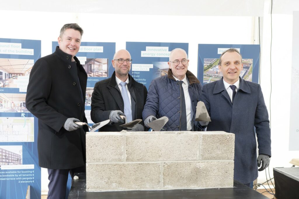 Luxconnect, Pose de la première pierre, Photo: Ann Sophie Lindström